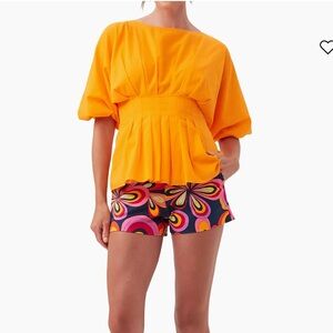 Trina Turk light orange Gian top NWOT